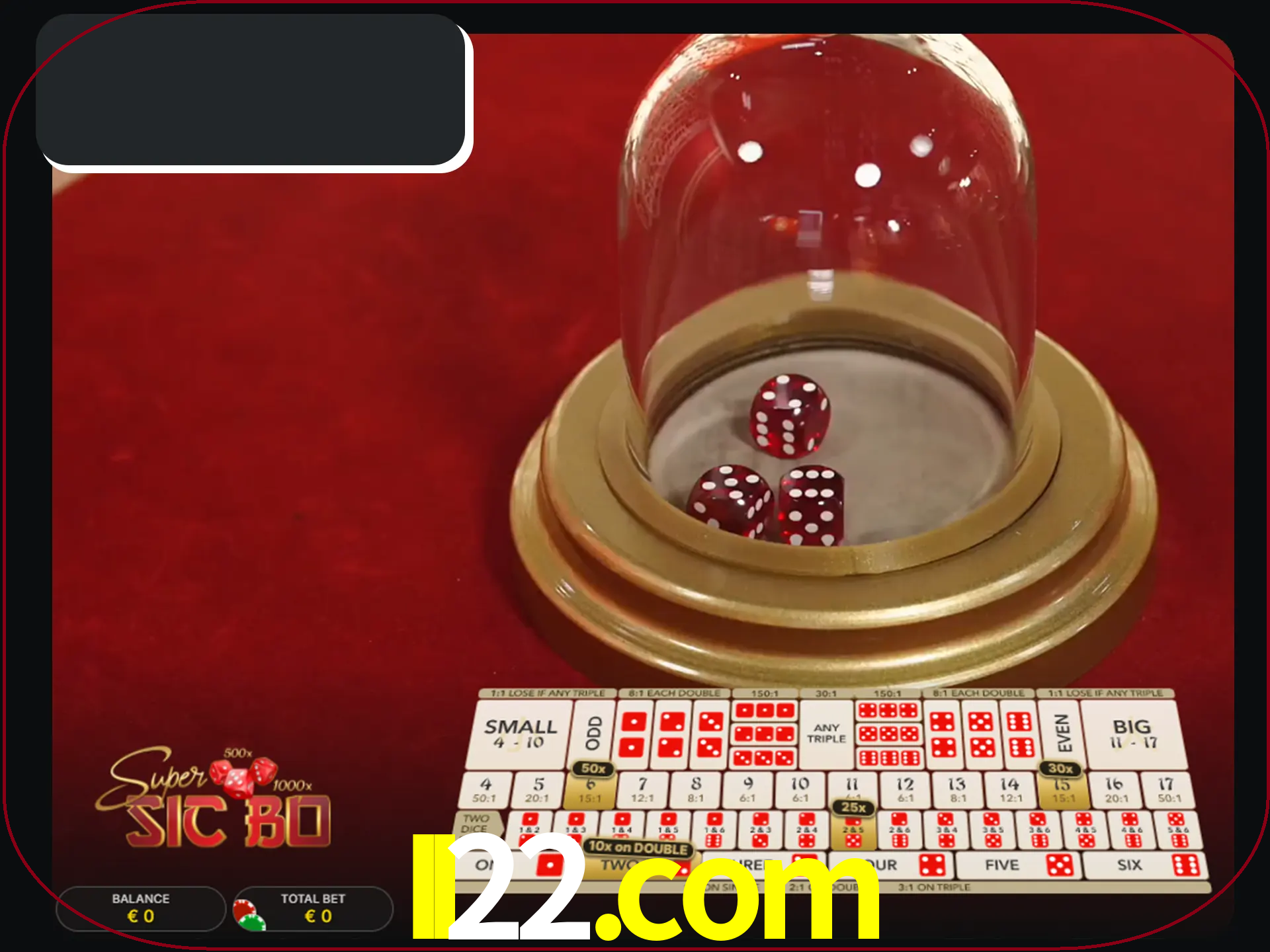 Deixe os dados ao seu lado nos jogos da Sic Bo.